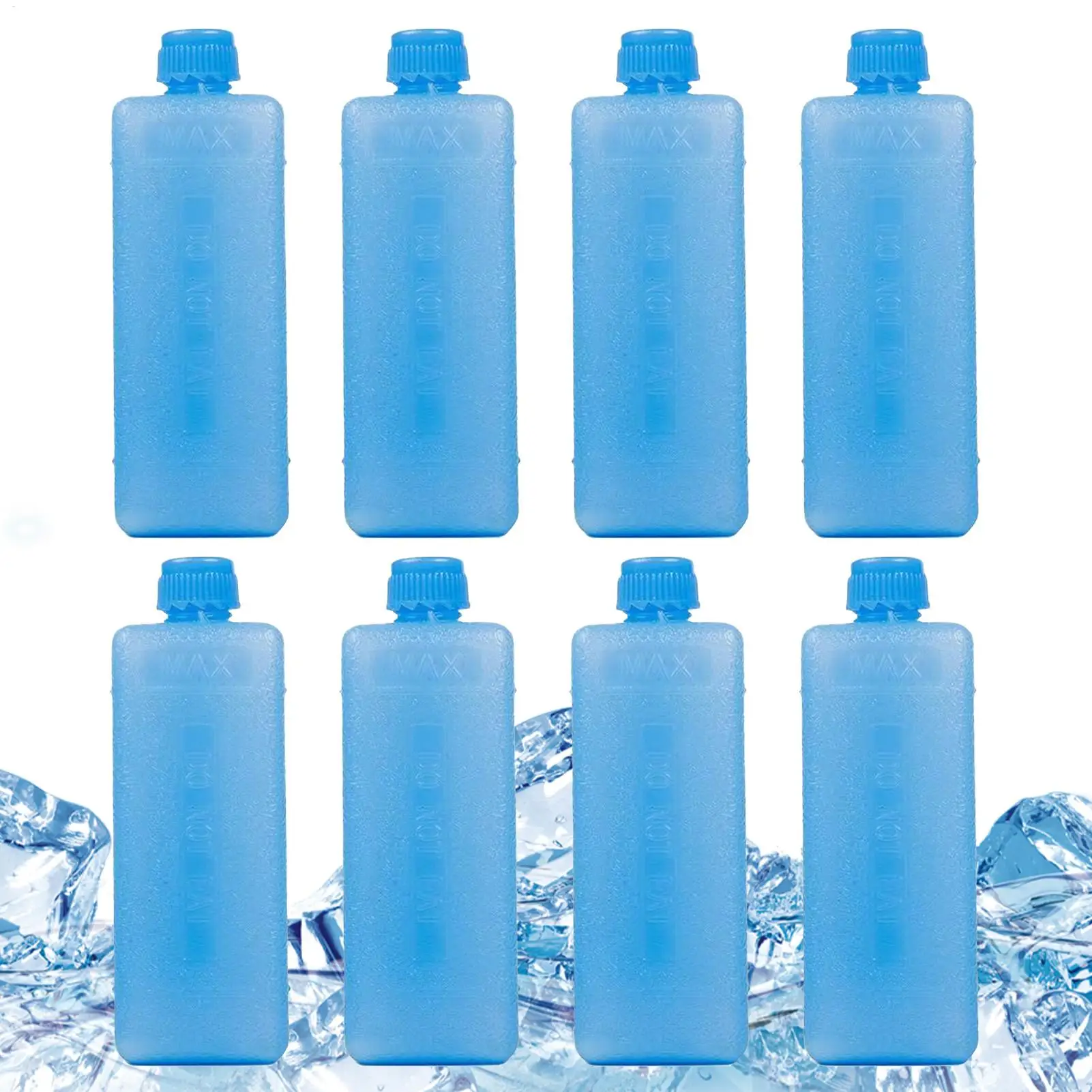 8pcs Ice Freezer Packs For Coolers Long Lasting Extra Cold Cooling Crystal Freeze Box Accessories For Home Kitchen Drink Food