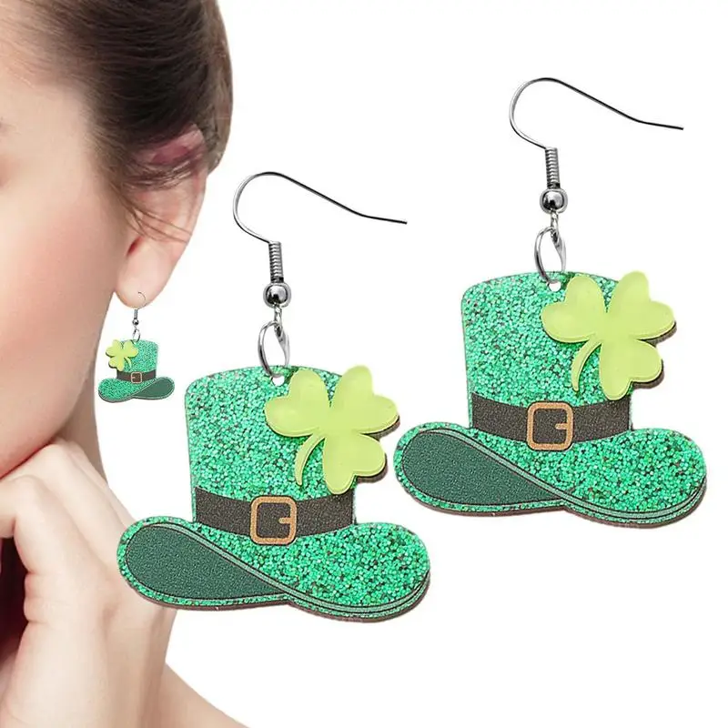 St. Patrick's Day Drop Earrings Dangle Earrings 2D Acrylic Jewelry Gift For Women Girl