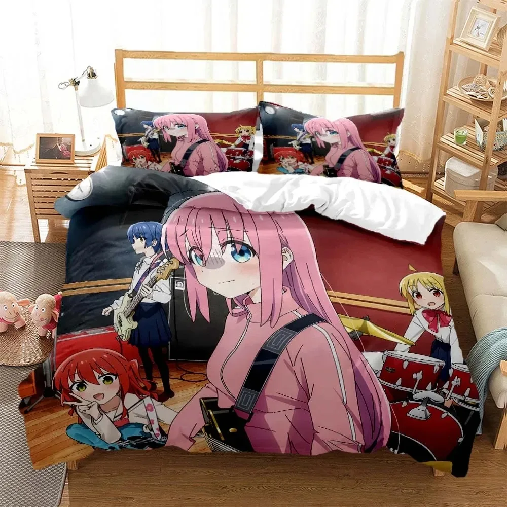 

Anime Bocchi the Rock Bedding Set Boys Girls Twin Queen Size Duvet Cover Pillowcase Bed Kids Adult Fashion Home Textileextile