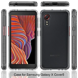Shockproof Case For Samsung Galaxy X Cover 5 XCover 5 Clear TPU Bumper Hard Cover Back Case for Samsung X Cover5 XCover5 G525F