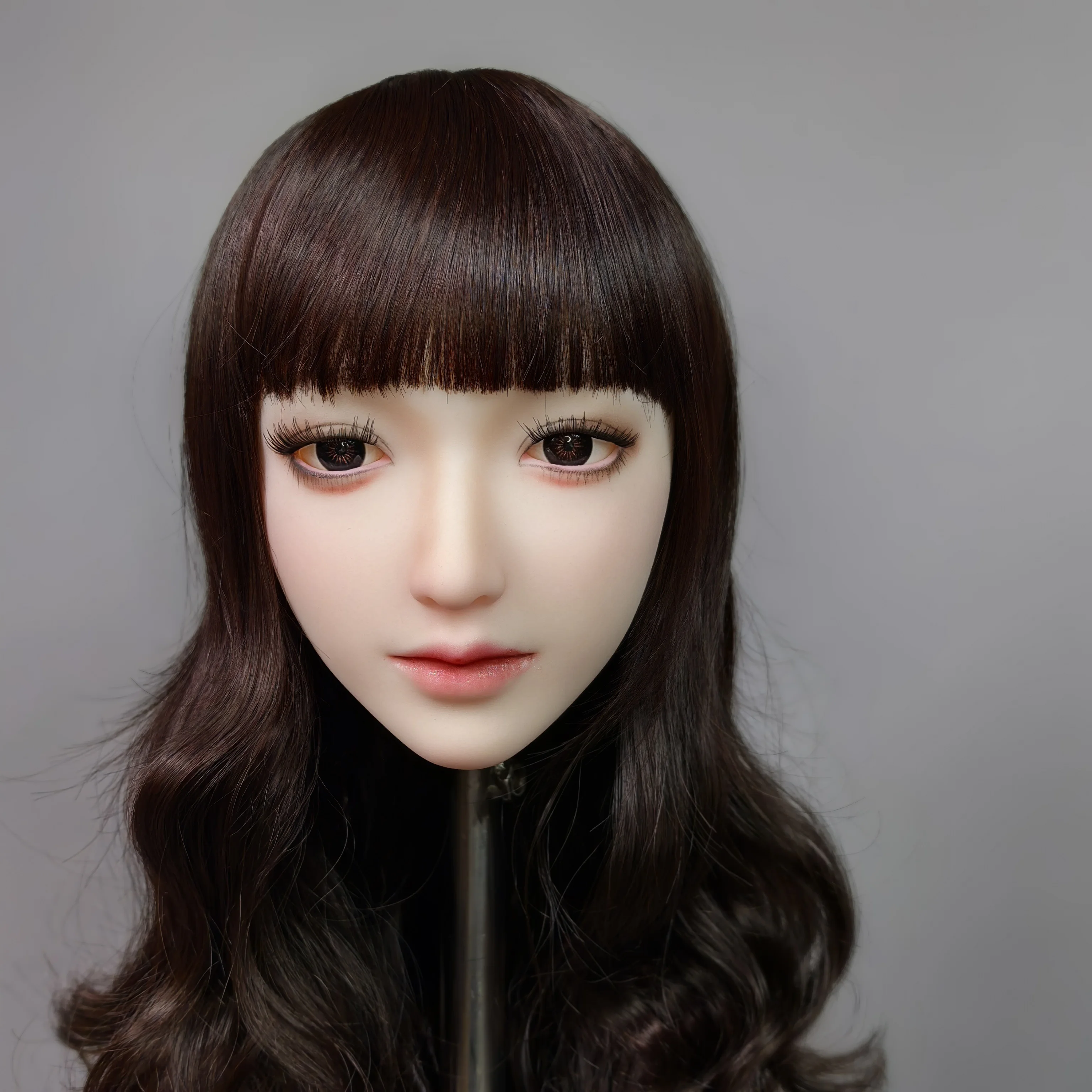 

1:1 Lifelike TPE Dummy Head, Model 76 with M16 Screw Interface, With Wig Teeth Tongue and Pupils, Makeup Washable-1314