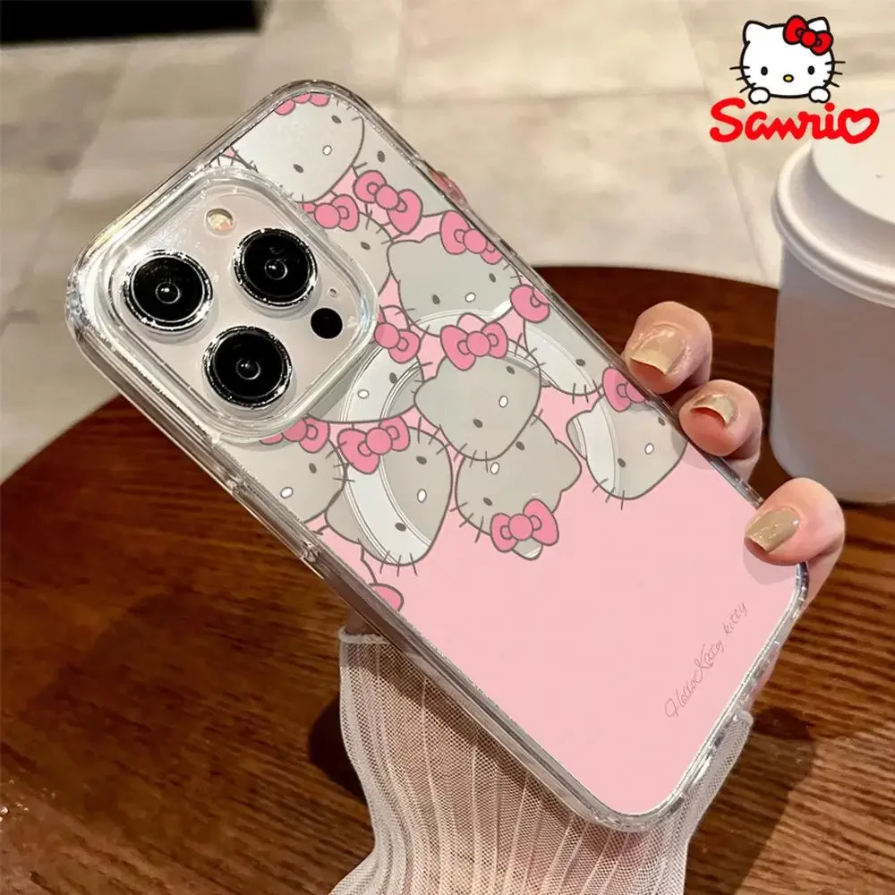 Kitty Cat Iphone 16 Pro Max เคส Iphone 16/15/14/13/12/11/x/xs/xs Max เคสโทรศัพท์สําหรับเด็กผู้หญิง Hello Kitty อุปกรณ์เสริมแฟชั่น