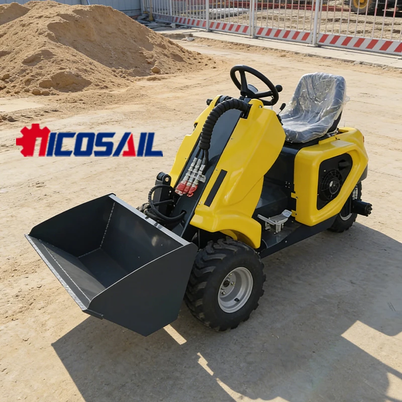 

New 3 Wheel Skid Steer Loader CE Euro 5 Compact Mini Loader Easy Operation For Construction