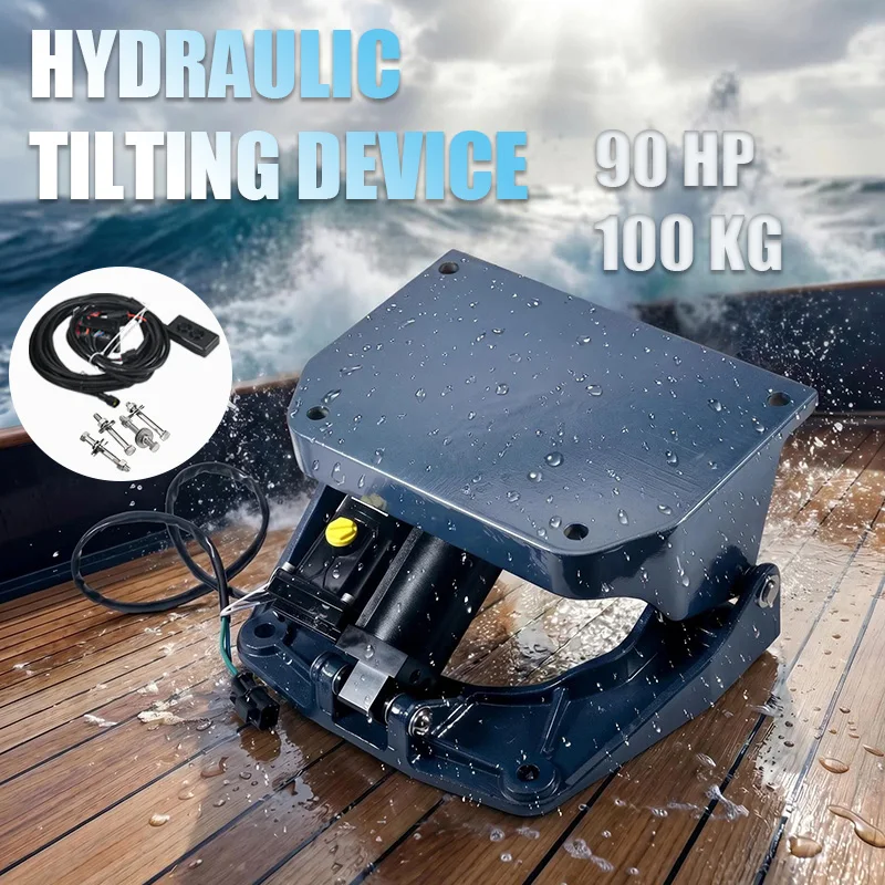 Hydraulic Lift for Outboard Power Lift Engine 90HP Electric Power Tilt Trim Jack Plate Tilting Device Lifting Bracket