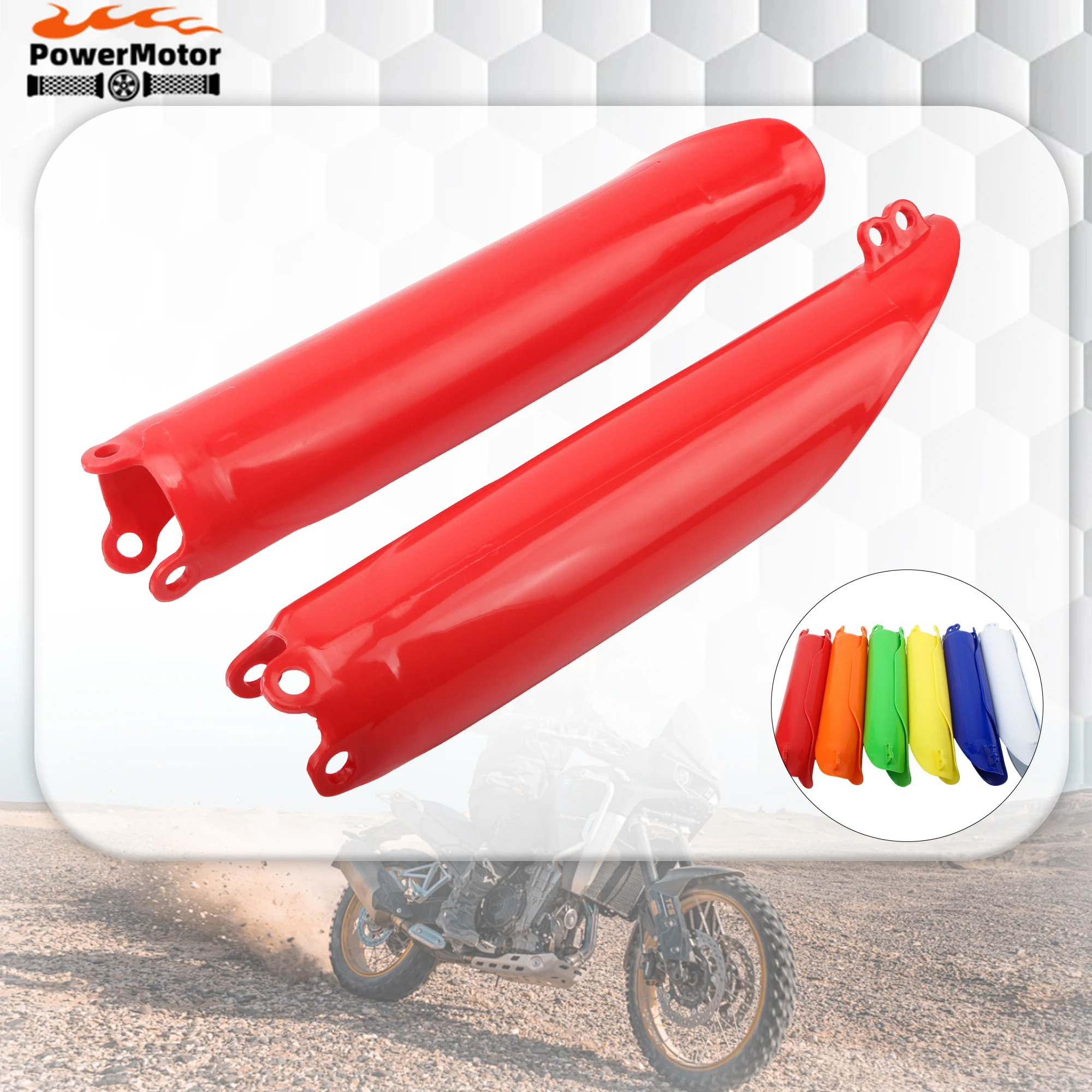 Protector de horquilla de plástico para motocicleta, cubierta de marco de tubo de horquilla delantera para Honda CRF CR 125 250 450 R X RX CRF250 CRF450 CR125 1993-2018