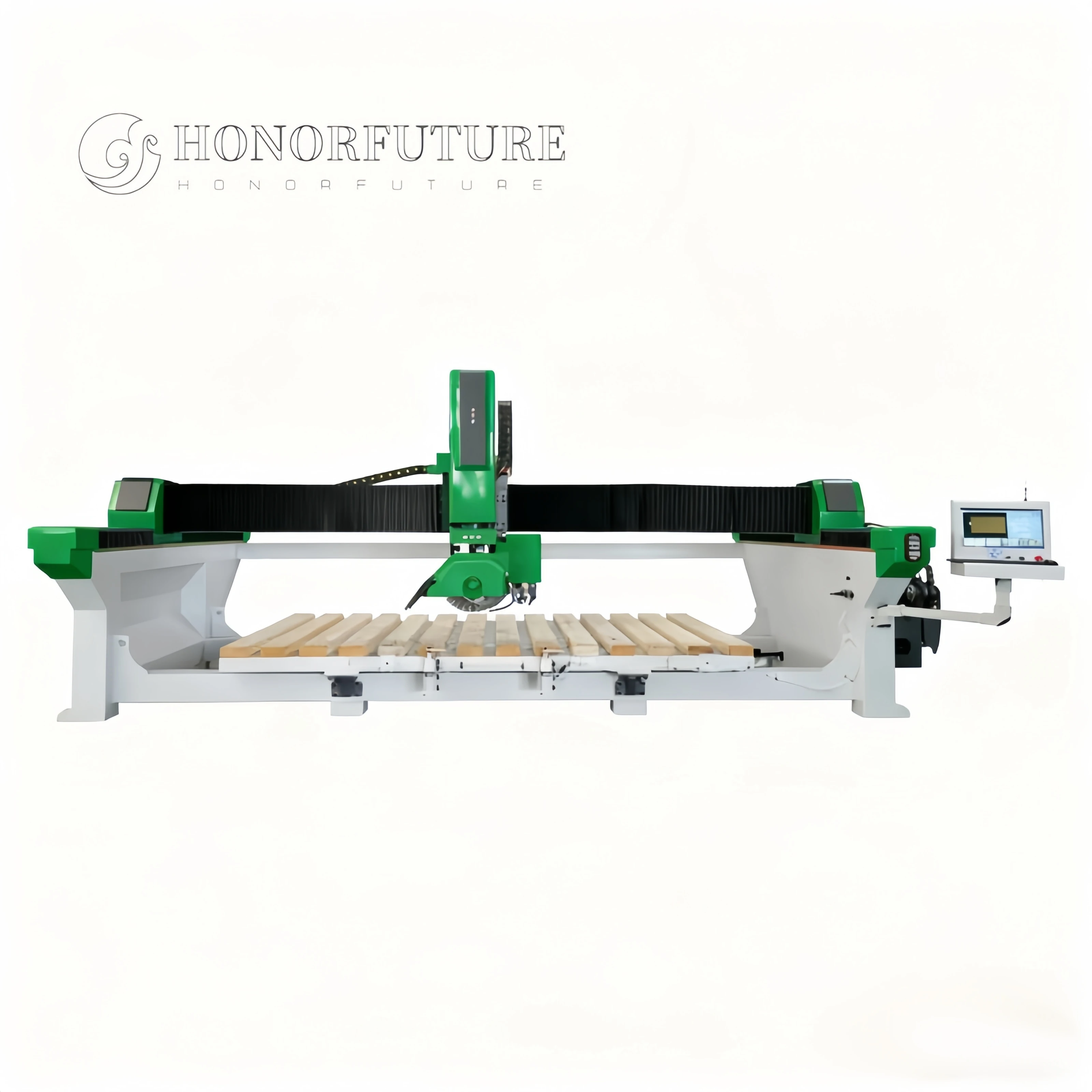 Professional 5 Axis CNC Bridge Saw 3200*2000mm for Granite Heavy Duty 3220 Stone Working Machinery Quartz Marble Cutting Machine