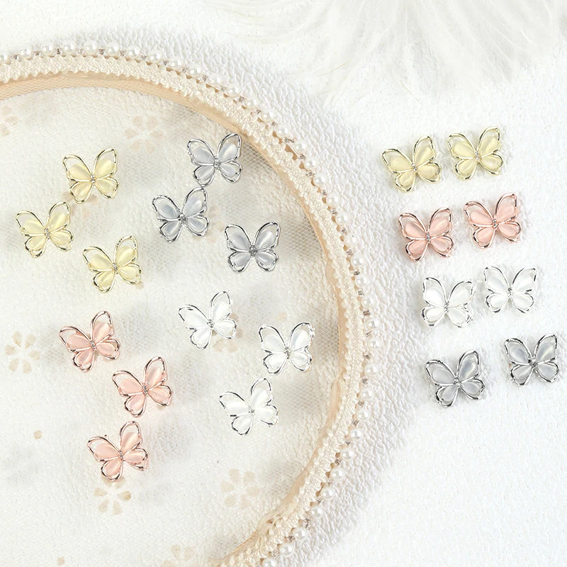 

5Pcs Butterfly Shaped Rhinestones Nail Charm Butterfly Nail Charm Zirconia Luxury Butterfly Nail Charms