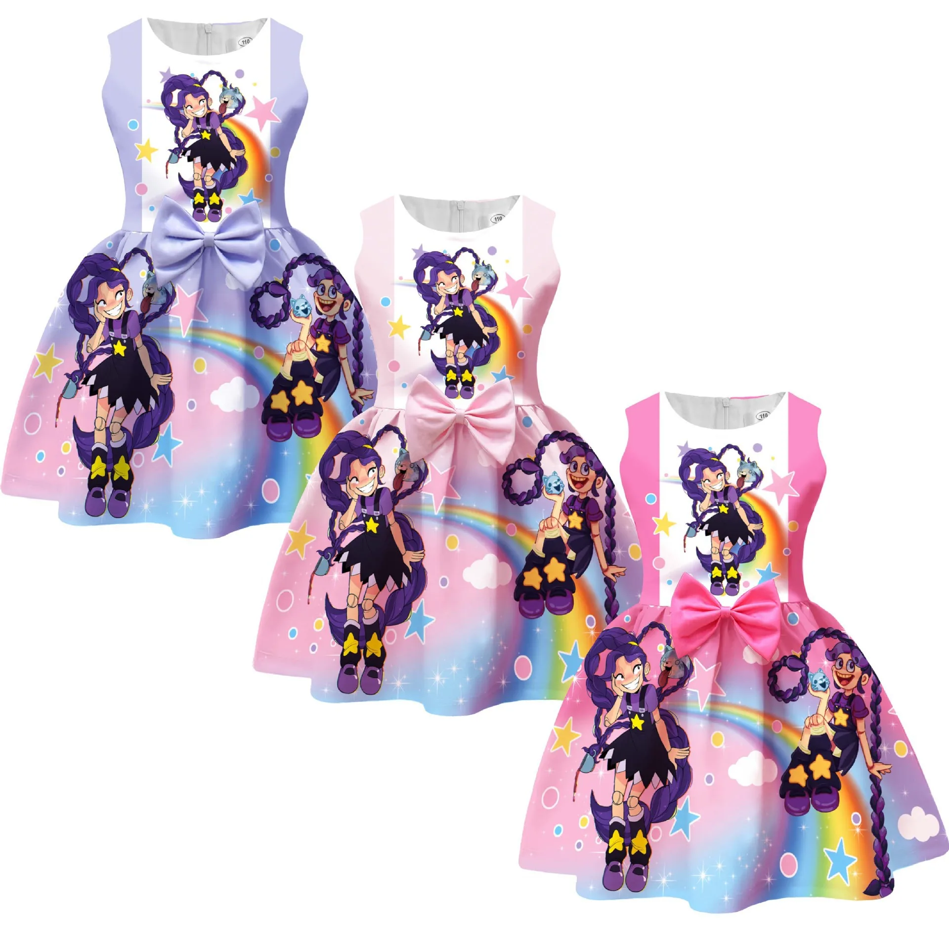 Girls Lily Love Cosplay Costume with Braids Halloween Carnival Dress up Teen Children's Game Play Costume 2026