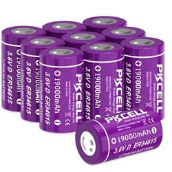 10PC ER34615 3.6V 19000Mah D rozmiar Lithium niewymagający akumulator 34.2X611.5mm Do mierników ciepła, mierników gazu, akumulatorów pozycjonujących