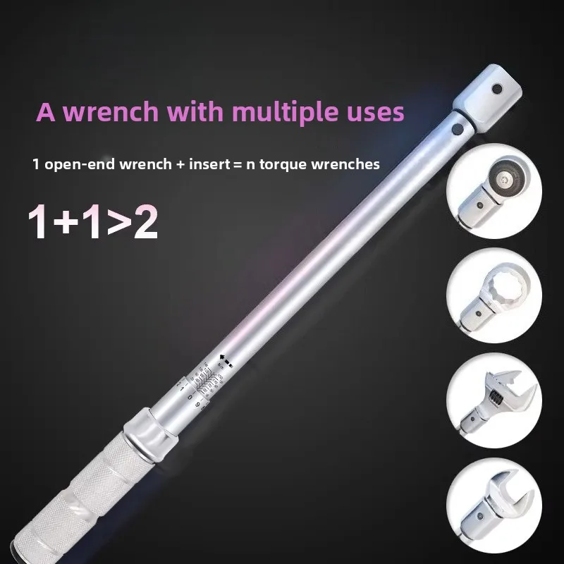 Adjustable Torque Wrench Interchangeable Head Quick Release Ratchet Wrench High Precision Torque Tool for Automotive Repair