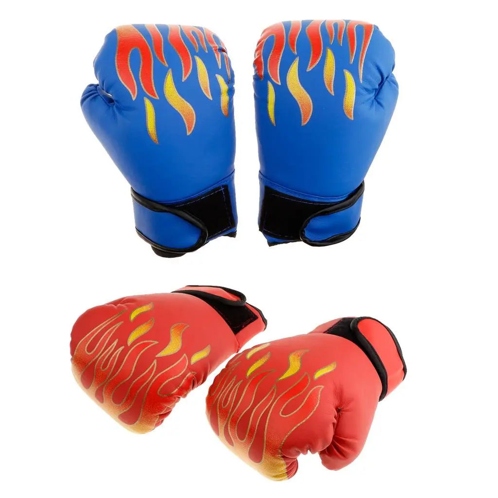 2 Pairs Kids Boxing Gloves for Children Age 6 to 12 Years 8oz PU Leather Kickboxing boxeo en tailandia Thai Sparring