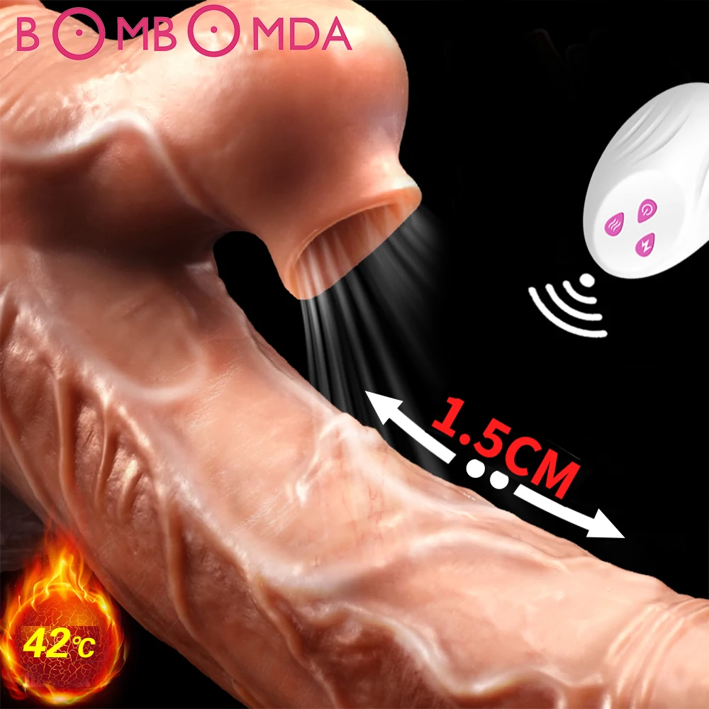 قضيب اصطناعي واقعي بأمتصاص الكوب الهزاز قضيب ارجوحة لشد القضيب العاب جنسية للنساء قضيب اصطناعي مرن بتحكم عن بعد #1