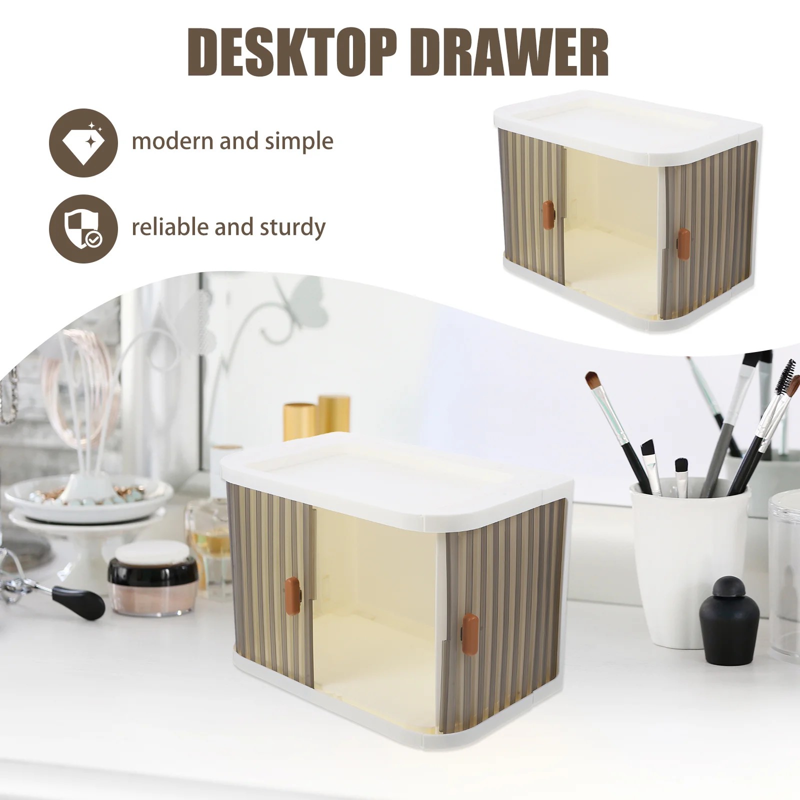 صندوق تخزين منظم سطح المكتب قابل للطي وقابل للتكديس، صندوق تخزين مكعب متعدد الأغراض للمكتب والمكتب والمنزل وغرفة النوم والمطبخ