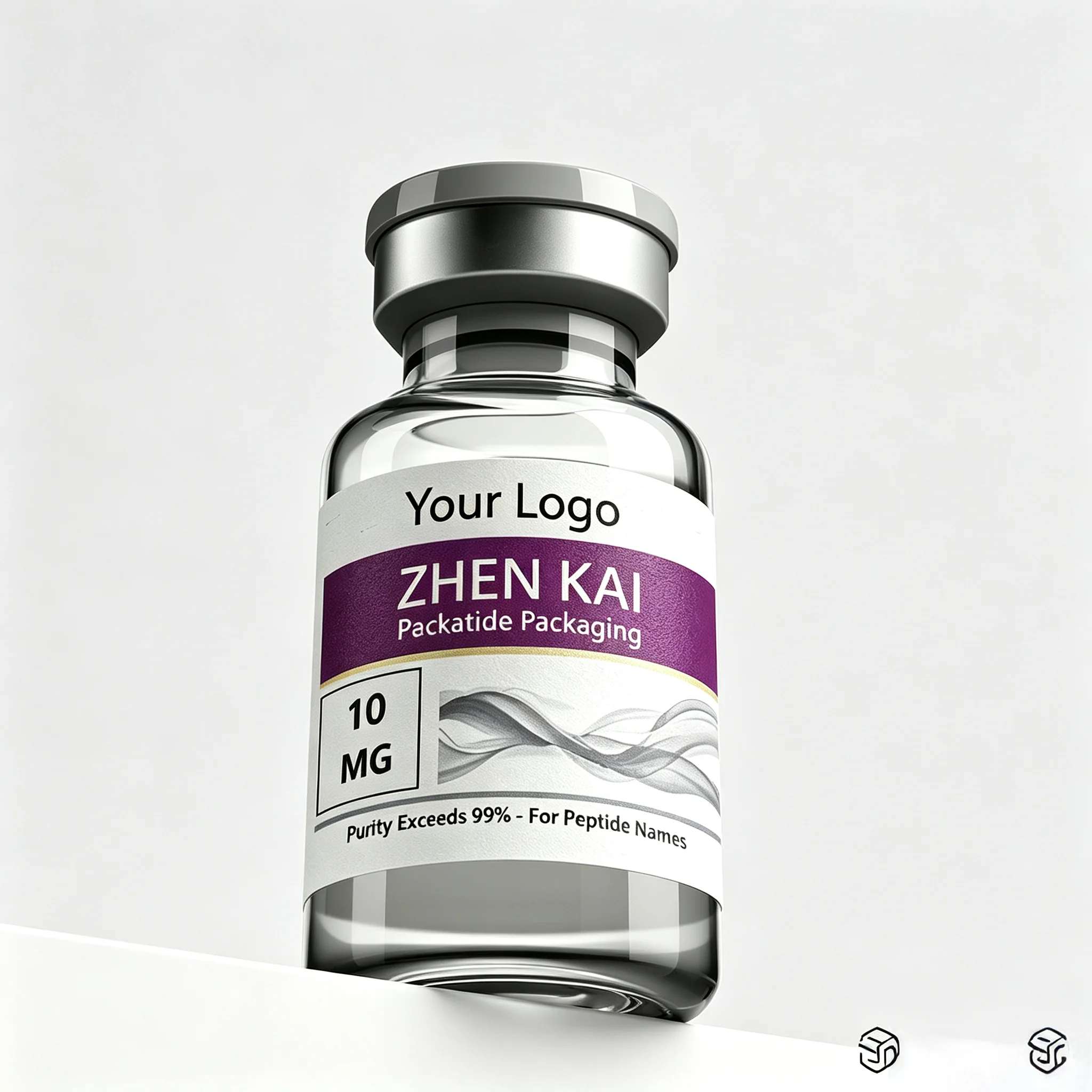 High Temp Resistant Self Adhesive Peptide Bottle Stickers,Precision Printed Waterproof Labels for Injectable Health Supplement