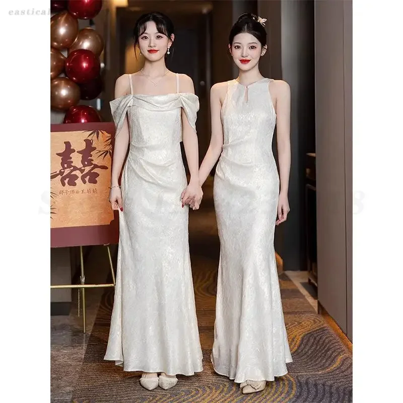 Princess Style Fish Tail Gown Women Wedding Bridesmaid Team Dress Classic Elegant Evening Prom Party Qipao Sexy Vestidos