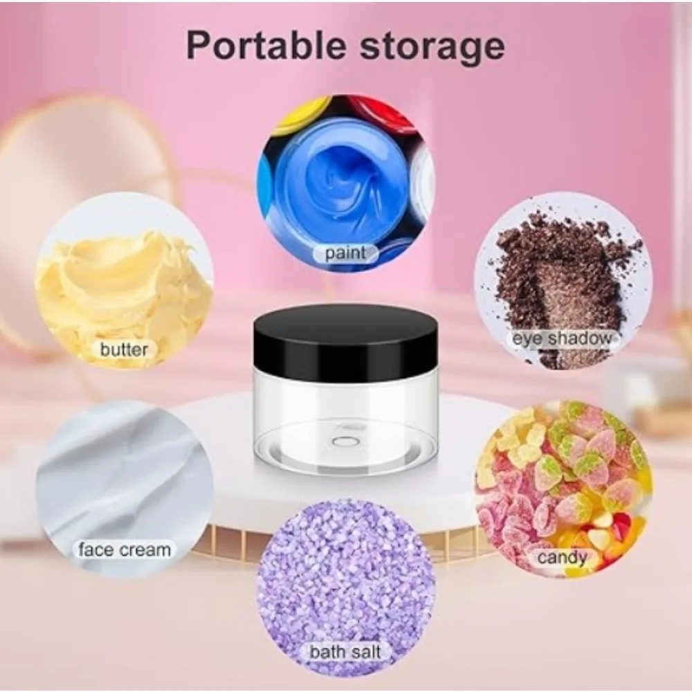 20PCS 5/10g Kunststoff Gesicht Creme Jar mit Deckel Auslaufsicher Reise Tragbare Kosmetische Probe Töpfe Shampoo spülung Container Fläschchen