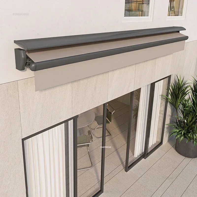 Electric Retractable Gazebos Aluminum Alloy Eaves Courtyard Villa Sunshade Tents Pergola Outdoor Balcony Rainproof Awning Tent Z