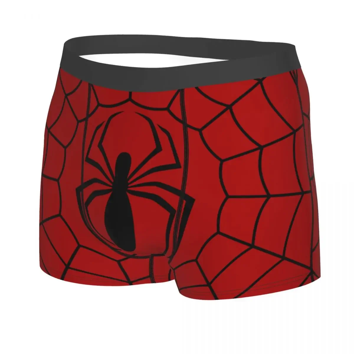 Custom Classic Red On Web Cut Pattern Boxers Shorts Men's Briefs Underwear Fashion Underpants