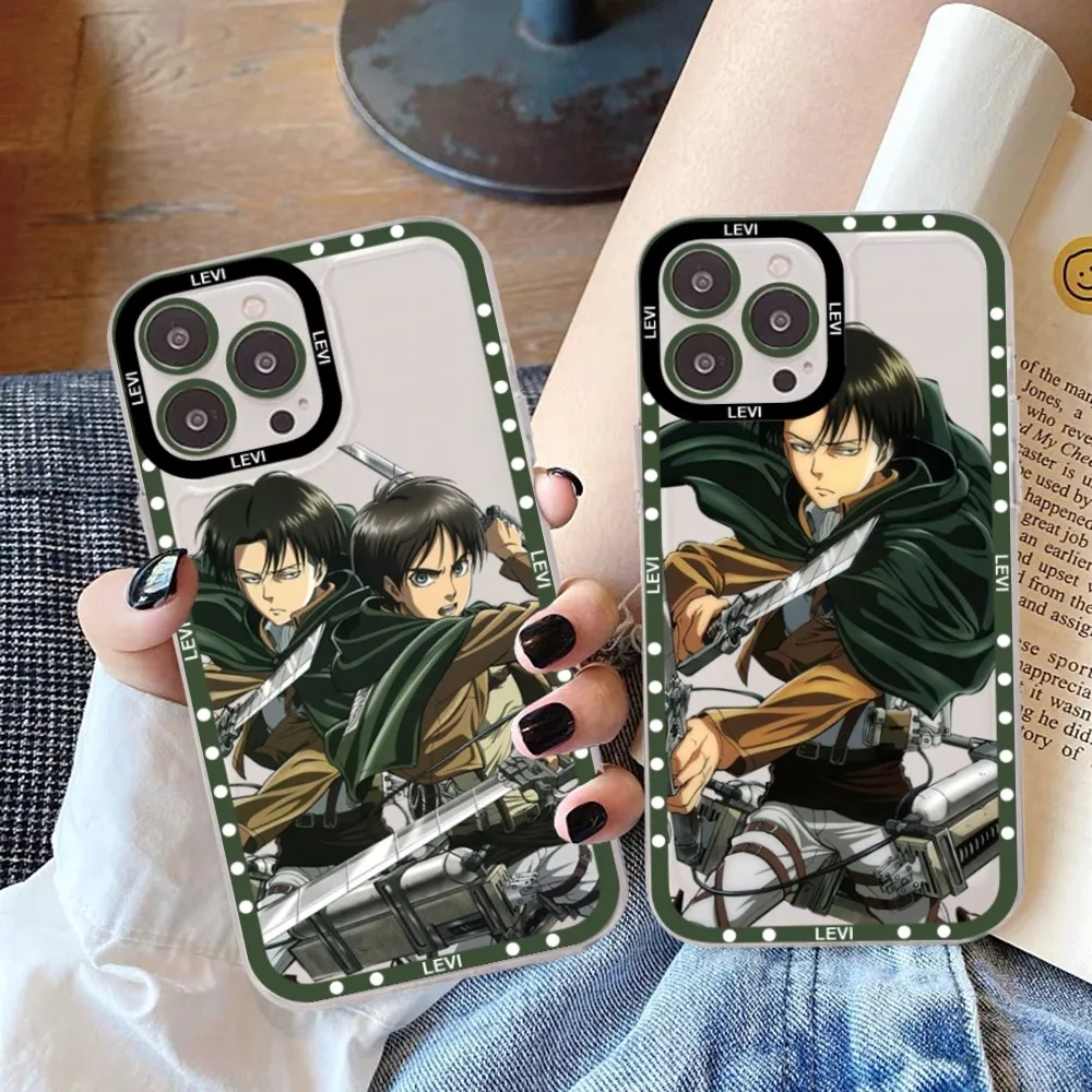 Anime A-AttackS on T-TitanS Phone Case For iPhone 15 14 13 12 11 Pro Max Mini X Xs XR Transparent Case