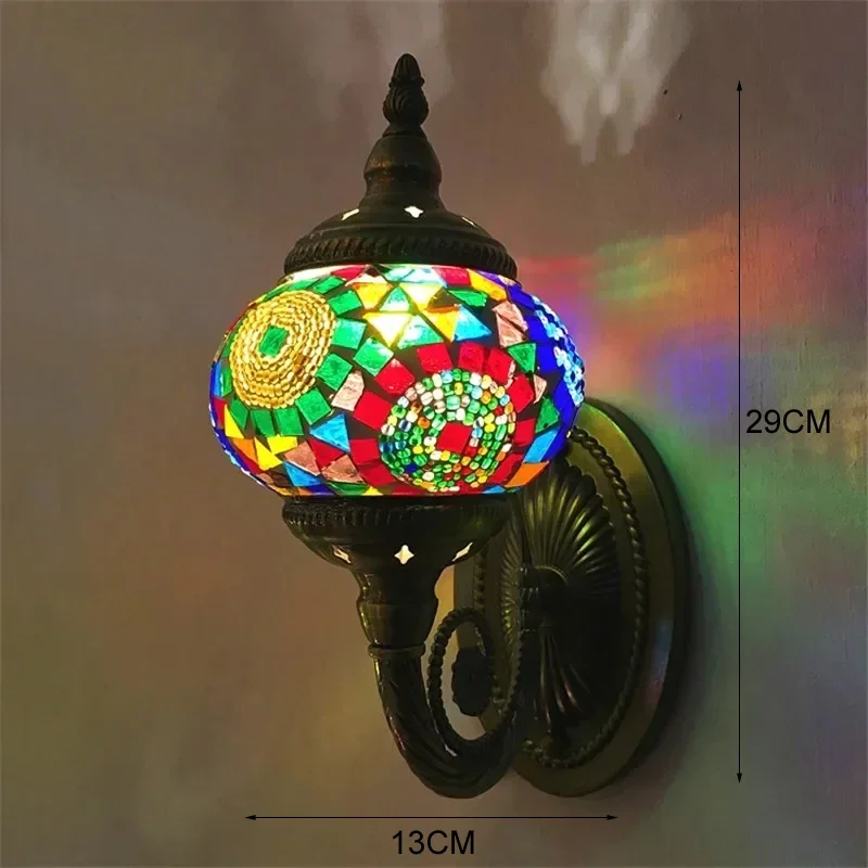 Mosaic Wall Lamp Bohemia Vintage Mirror Lights Sconce Dinning Room Luminaire Home Loft Bedroom Decor Bathroom Lighting Fixture