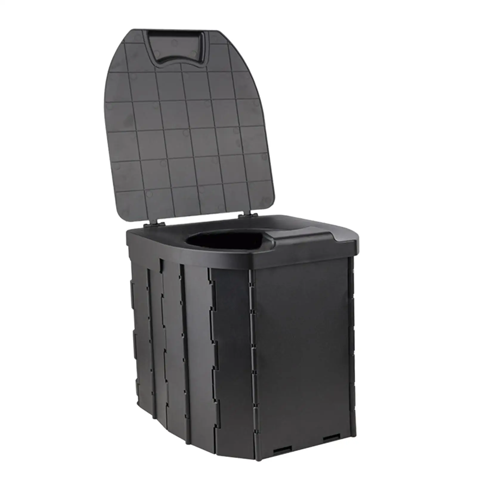 Folding Camping Toilet Portable Potty with Lid for Adults Kids Outdoor Travel Car Emergency Use PP Material