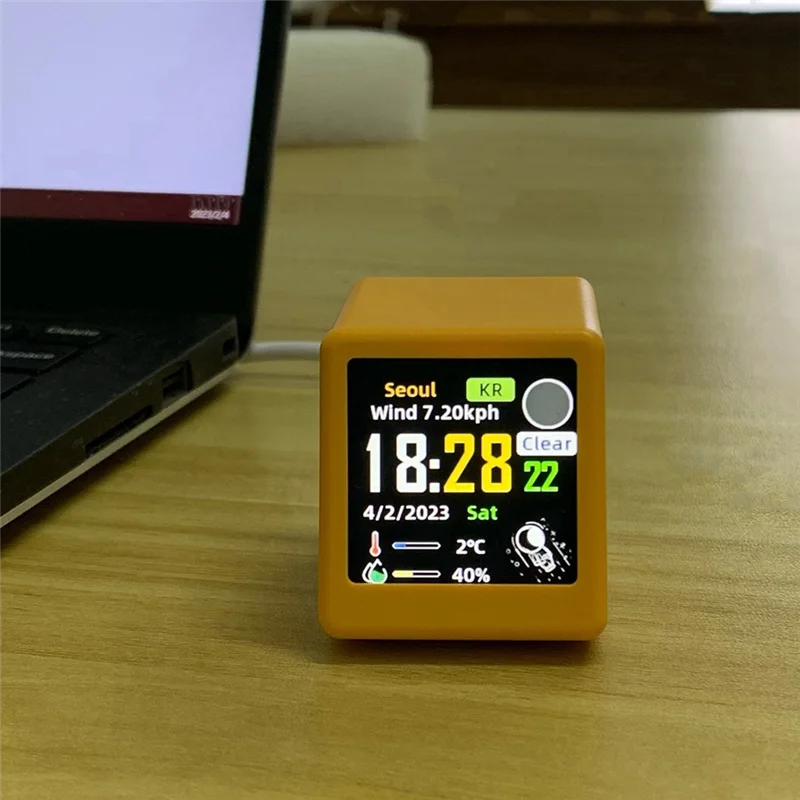 SQPP-Smart Touch Метеостанция Wi-Fi Настольный цифровой аналоговый будильник Маленький альбом Фоторамка Мини-настольные часы для дома