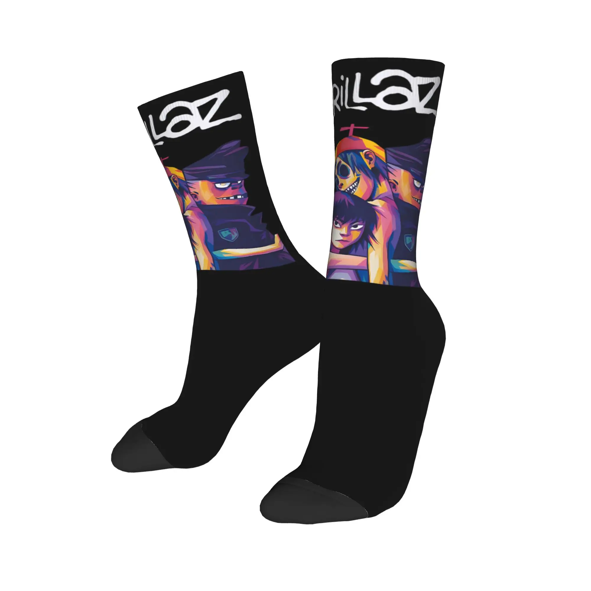 Gorillaz Stockings Adults Men  Socks Soft Breathable Fashion Socks Autumn Outdoor Non-Slip Pattern Socks Gift