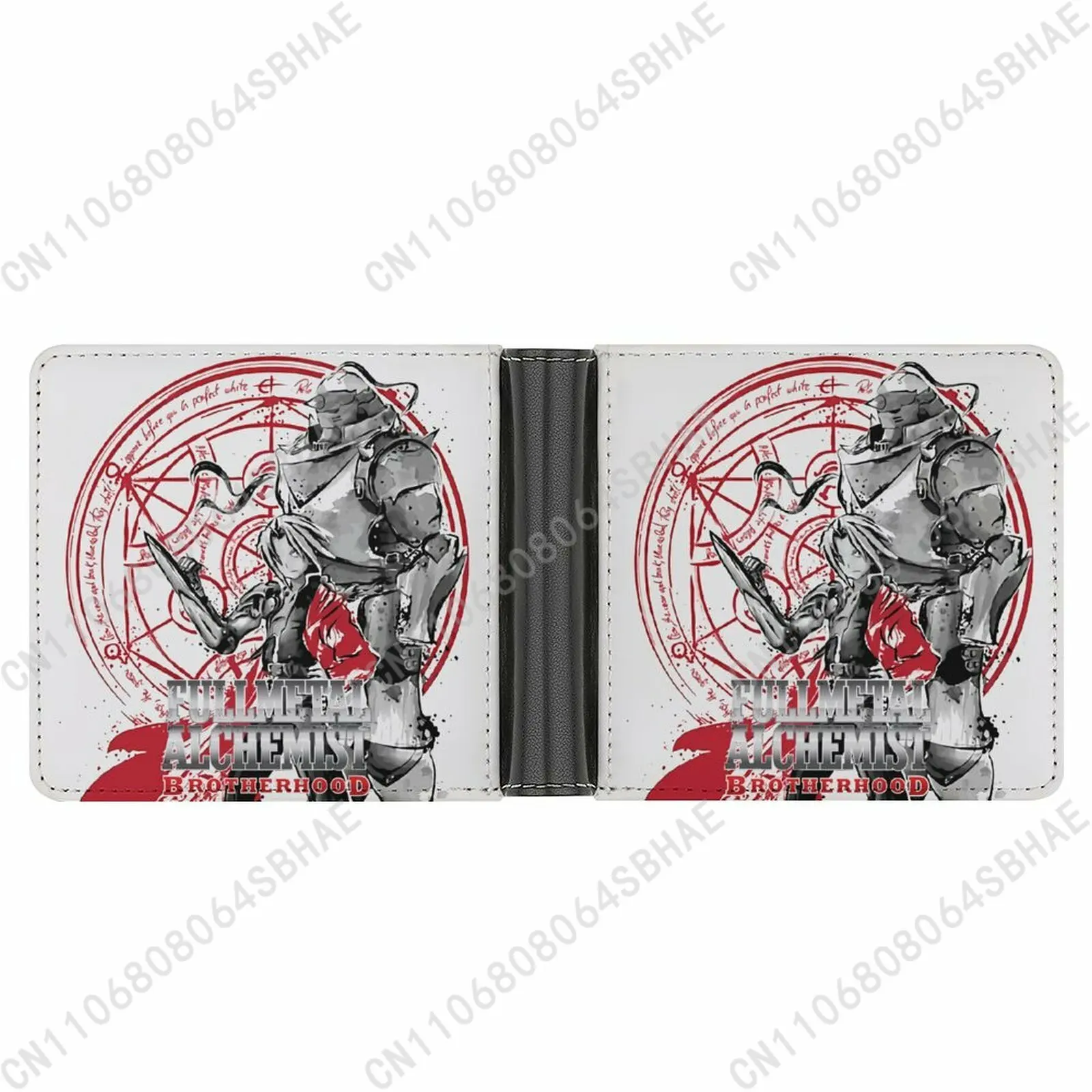

Fullmetal Alchemist Trendy Leather Wallet Teenage Girls Boys Personalized Slim Credit Card Holder Small Purse School Daily Use