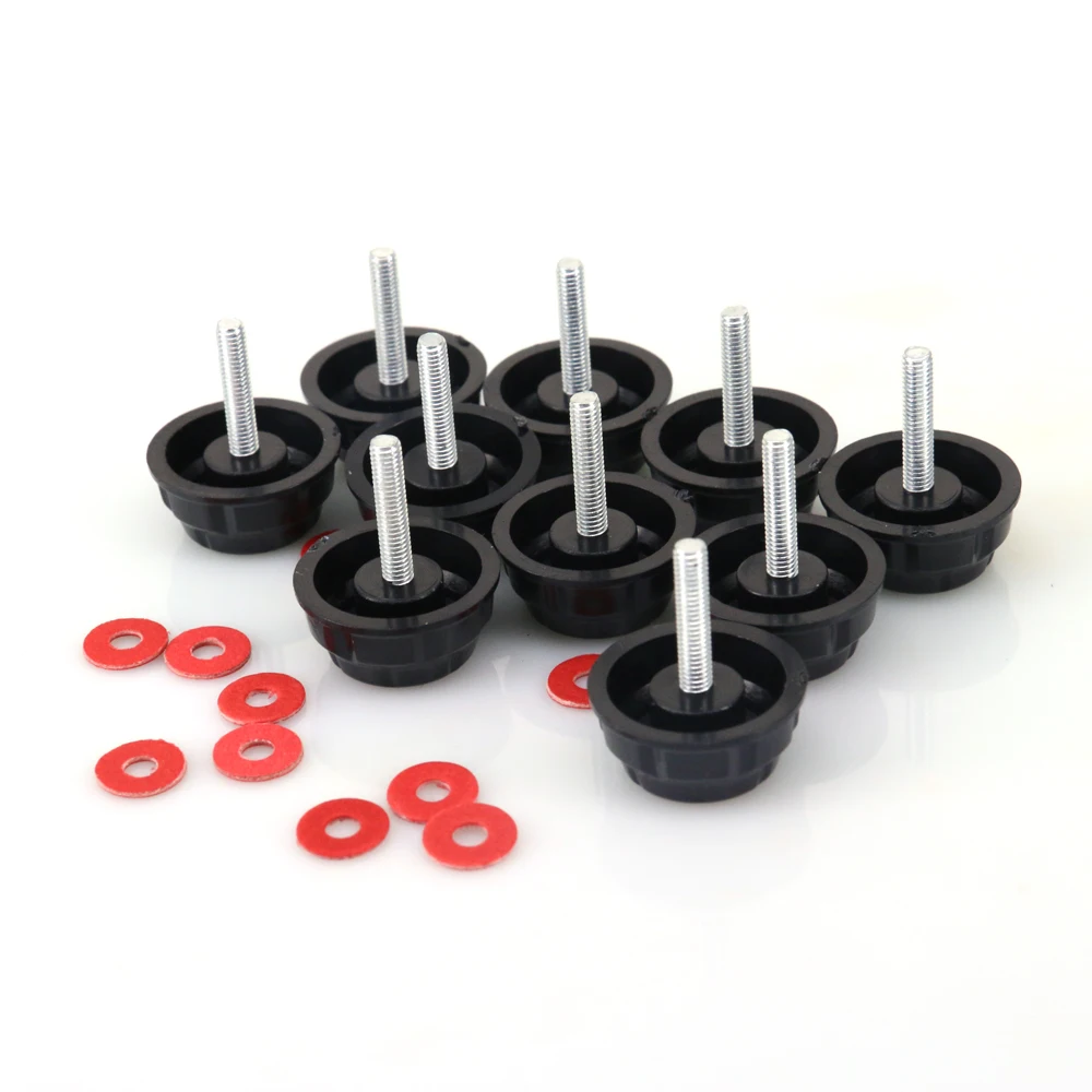DEUKIO 10pcs Fishing Reel Handle Screw Caps for Spinning Reel Crank Power Foldable Wheels Rocks Arm Handle Knob Accessories