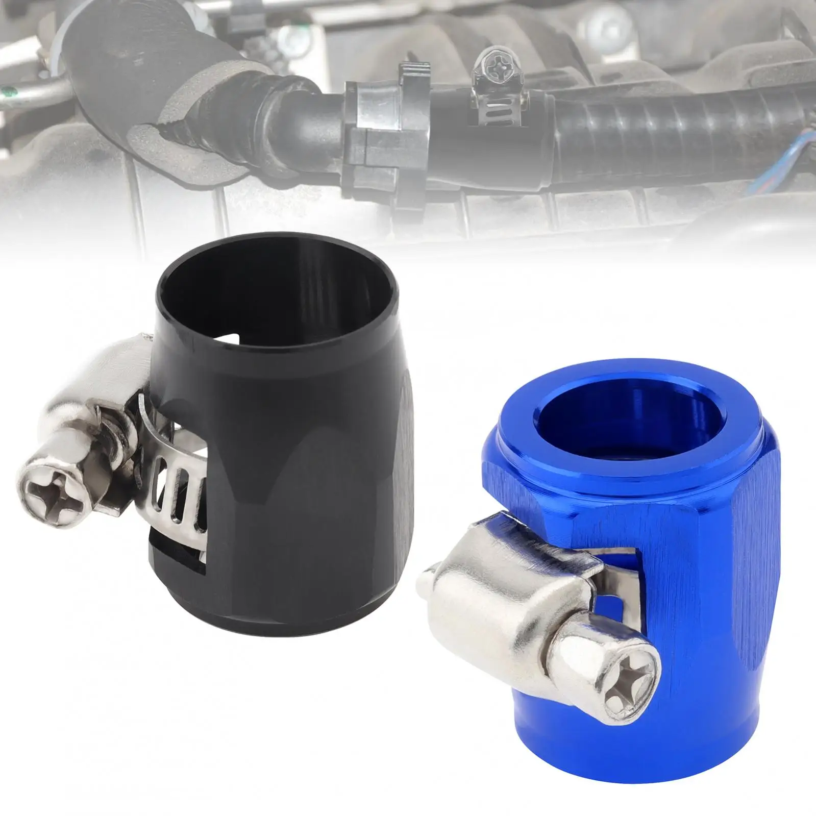 1Piece AN4 AN6 AN8 Car Hose Finisher Clamp Radiator Modified Fuel Pipe Clip Buckle Universal Hose Clamps Oil End Finisher