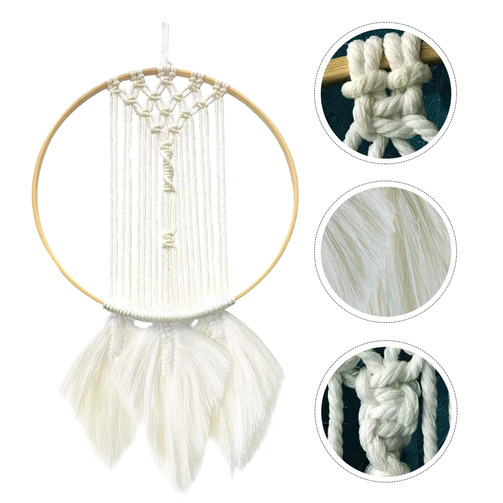 

Chic Bohemian Dream Catcher Hanging Ornament Sturdy Wall Decor For Home Bedroom Nursery Studio Apartment Rustic Wedding Backdrop