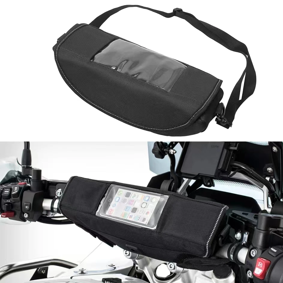 

Universal Motorcycle Handlebar Bag with Touchscreen Phone Storage Bag For BMW R1200GS For Surron Talaria Q20 Stark Varg Electric