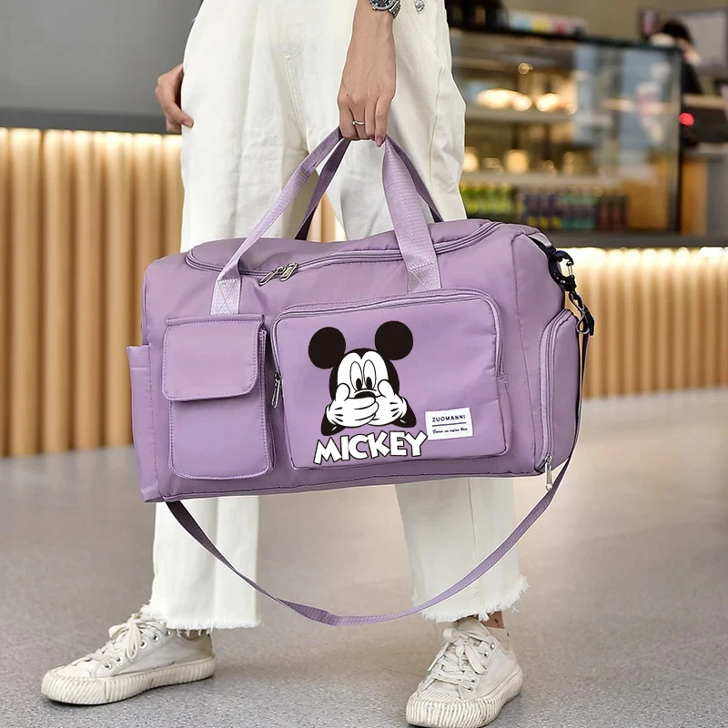 Borsa da viaggio da donna Disney Topolino Minnie Cartoon Borsa sportiva da palestra impermeabile Borsa da fitness per uomo Borse portaoggetti Borsa