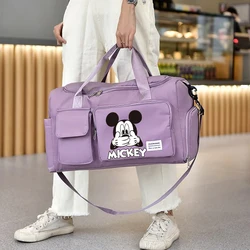 Disney Mickey Mouse Women Travel Bag Minnie Cartoon Waterproof Gym Sport Bag Fitness Handbag for Men Storage Bags Shoulderbag