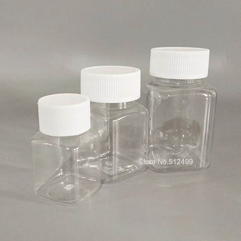 Stock Of 100ml Square Bottle Thickened Plastic Bottle Sub-Bottle Large Transparent Bottle Sample Packaging Bottling