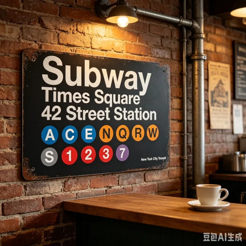 CIFBUY Vintage NYC Transit Subway Aluminum Wall Art Waterproof Rustproof Metal Decor for Home Bar Garage Downtown Brooklyn Sign