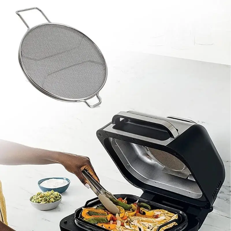 D0AB Rust-Proof Oil Splash Splatter Stainless Steel Barbecue Mesh Non-Stick for IG651 IG601 Barbecue Machine Outdoor Cooking