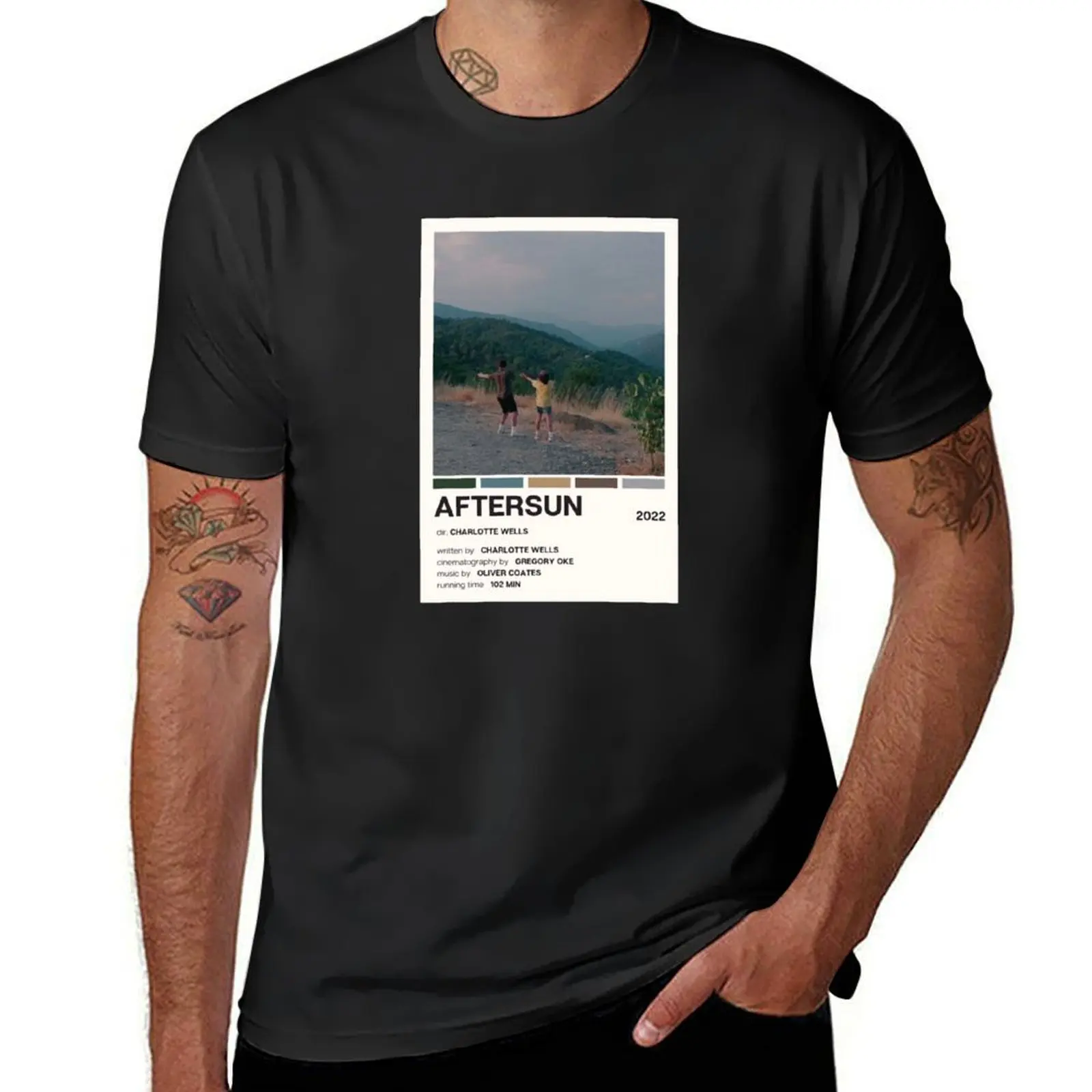 Aftersun Movie T-Shirt vintage customizeds oversizeds summer top workout shirts for men