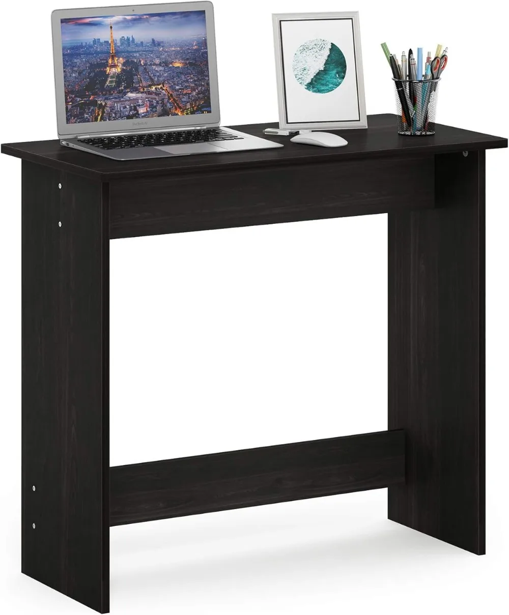 Compact Computer Desk for Home Office & Gaming, 31.3" Wide, Sturdy Wood Table with Rounded Corners