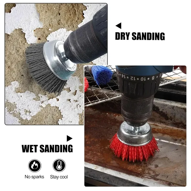 2/3/4 Inch Nylon Abrasive Brush Filament Abrasive Cup Brush Rotary Tool Polishing Deburring Abrasive Wire Wheel Dremel Accessori view 5