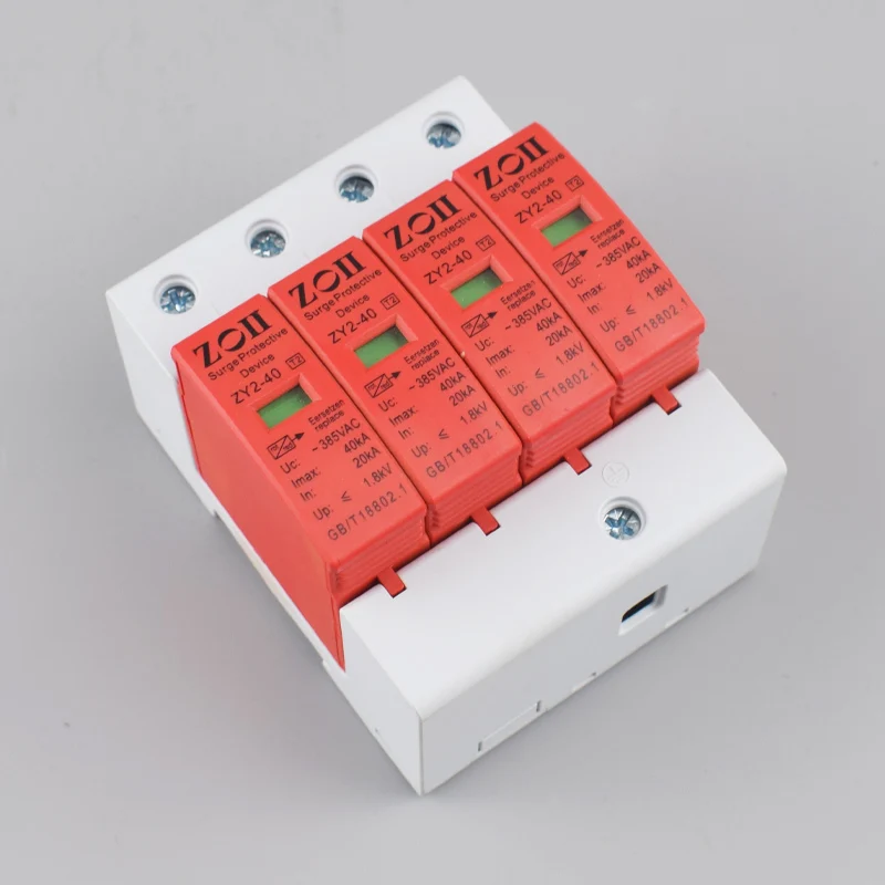 AC SPD 1P+N 3P+N 2P 4P 20KA~40KA C ~385VAC House Surge Protector protection Protective Low-voltage Arrester Device