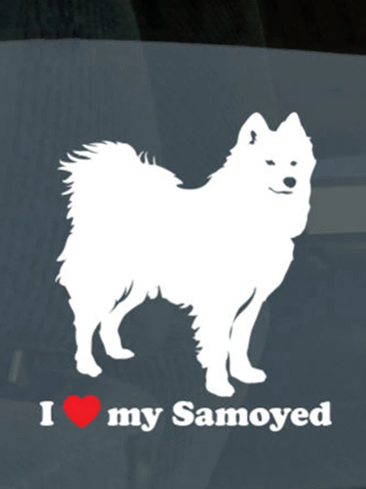 Kocham mojego Samojeda Naklejka wycinana winylowa Sammy — zdjęcie 2