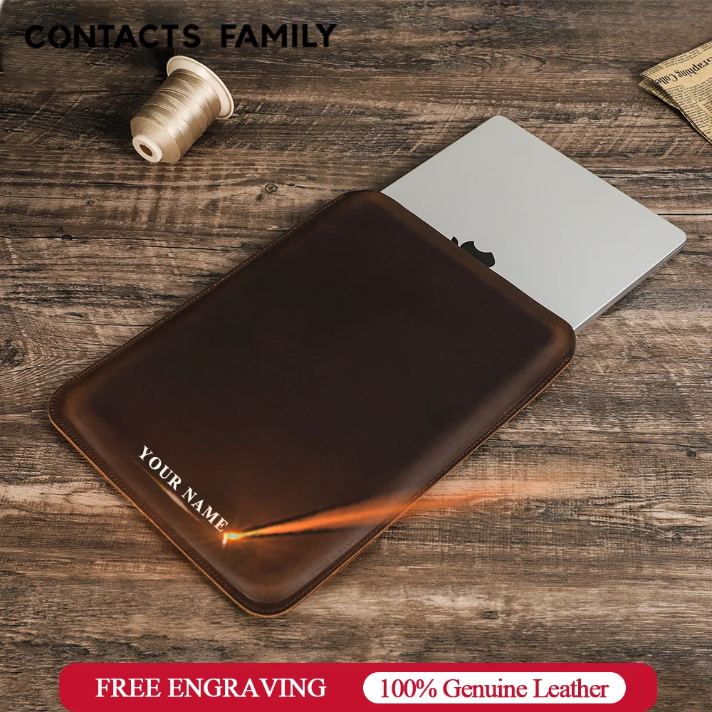 Luxury Leather Laptop Sleeve Case for MacBook Air 13 m1 m2 m3 Macbook Pro 14 2023 2024 Retro Cover Pro 13 inch Accessories