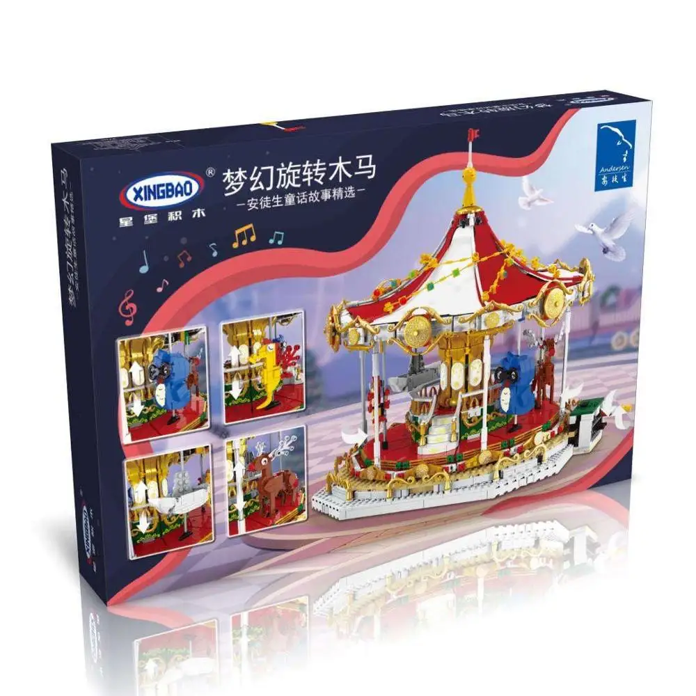 ชุดตัวต่อ Anderson's Fairy Carousel MOC ของเล่นเสริมพัฒนาการ พร้อมฟิกเกอร์