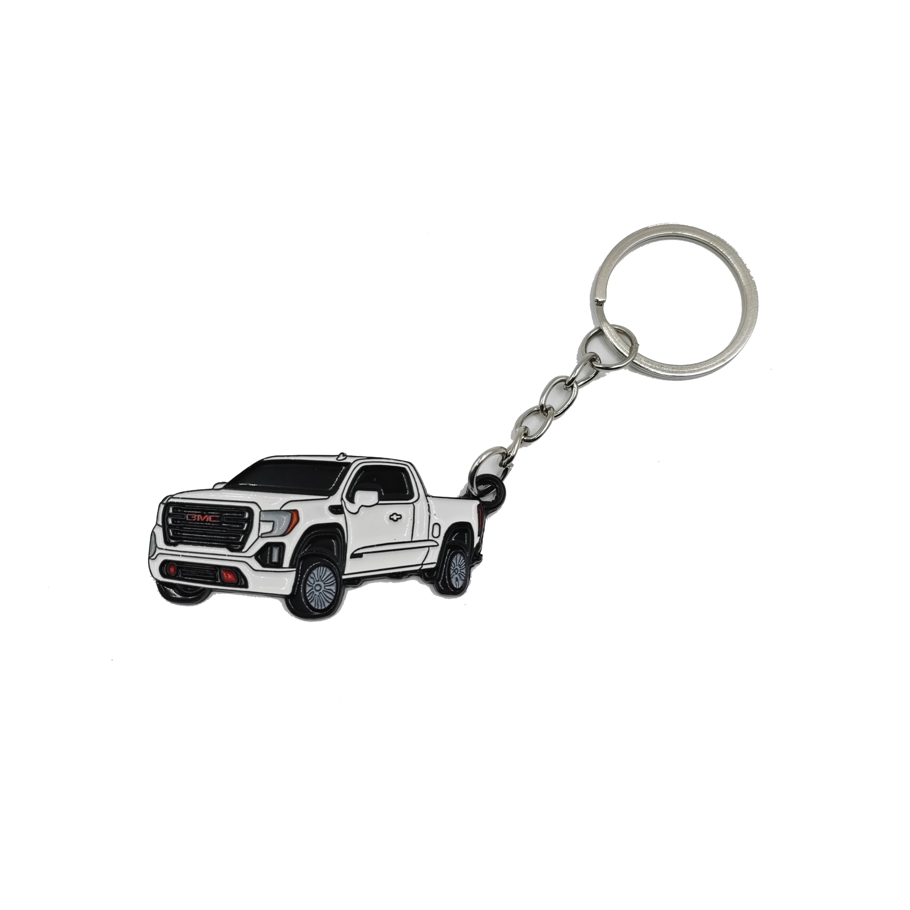 1 قطعة سبيكة غير المغلفة نموذج سيارة قلادة المفاتيح نمط سلسلة مفاتيح معدنية مناسبة لجي إم سي 2020 دائم اكسسوارات الديكور #3