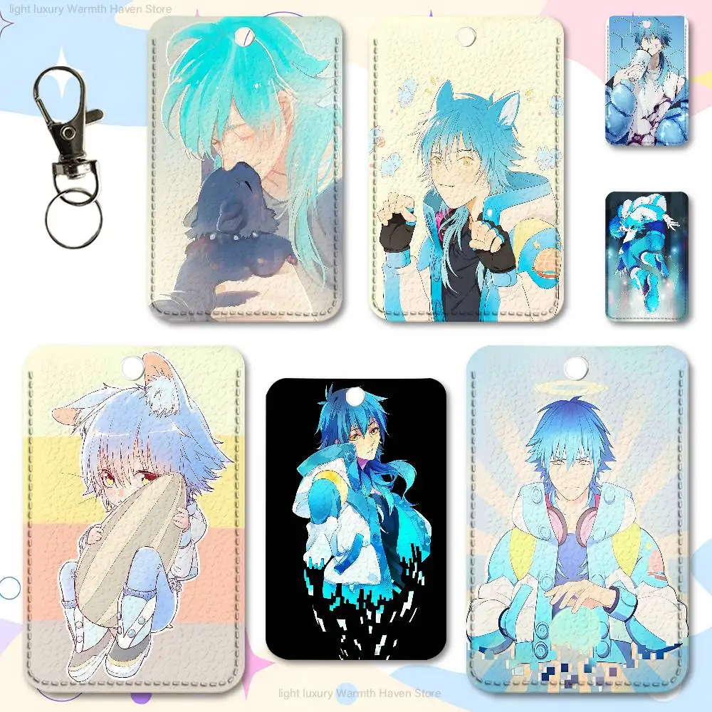 

Chibi A-Aoba S-Seragaki Premium PU Leather Card for Daily Use Holder Card Case with Metal Carabiner Customizable Design