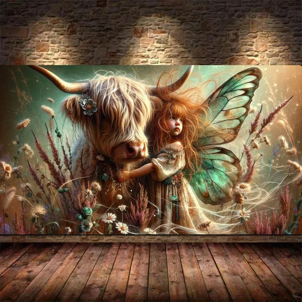 

Girl And Cow DIY 5D Diamond Painting Great Wave Off Kanagawa New Full Mosaic Diamond Embroidery Sale Decor Gift