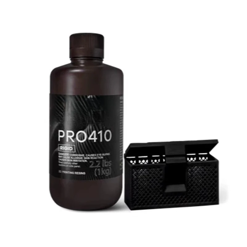 1KG Onyx Rigid Pro410 Black Engineering Resin, High Stiffness High Strength UV Photopolymer for LCD DLP SLA 3D Printing