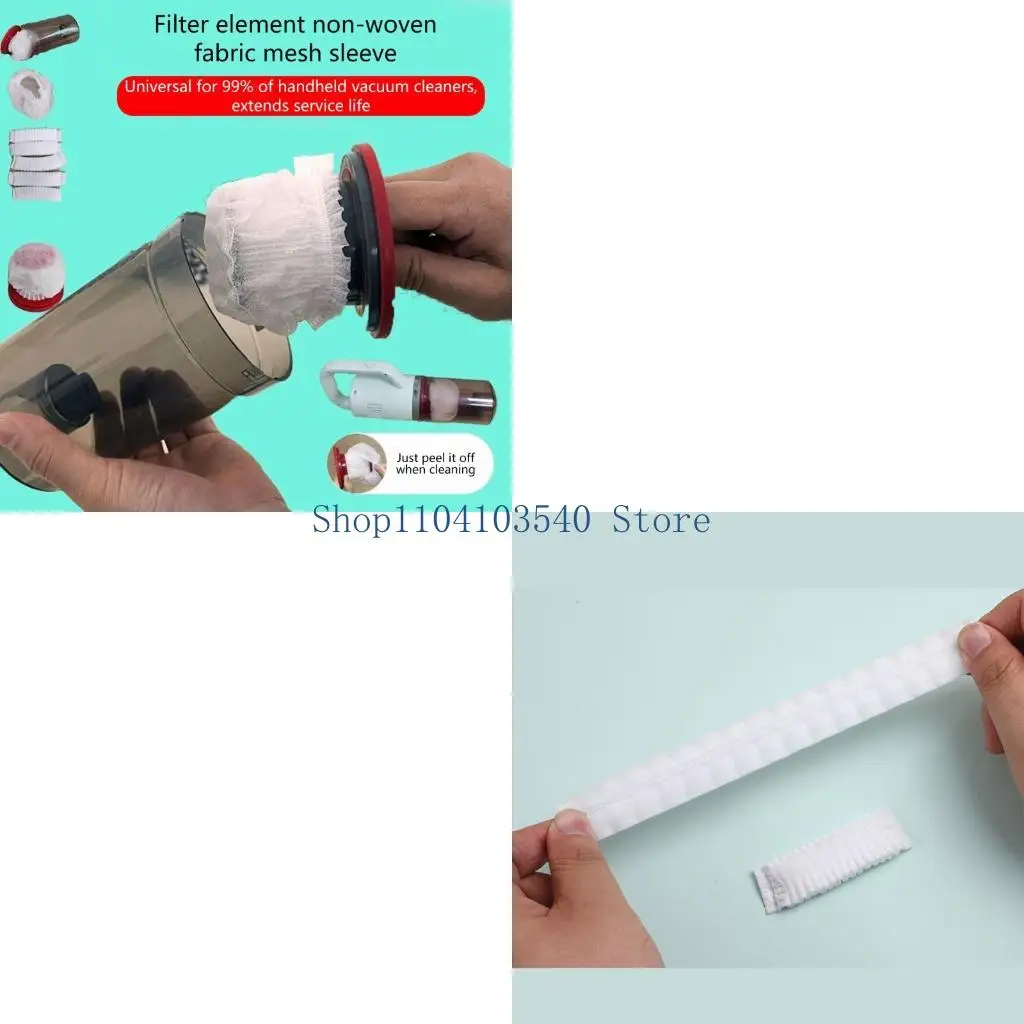 02DC 100Pcs Disposable Filter Screen Dust Filter Bag Effective Dust Trapping Washable Covers Nonwoven Vacuum Cleaners Filter