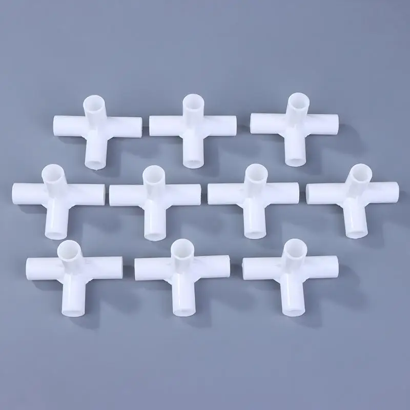 10PCS 12mm Plastic Pipe Connector Joints Tee Elbow Straight Fittings For DIY Shelf Tent Frame Assembly